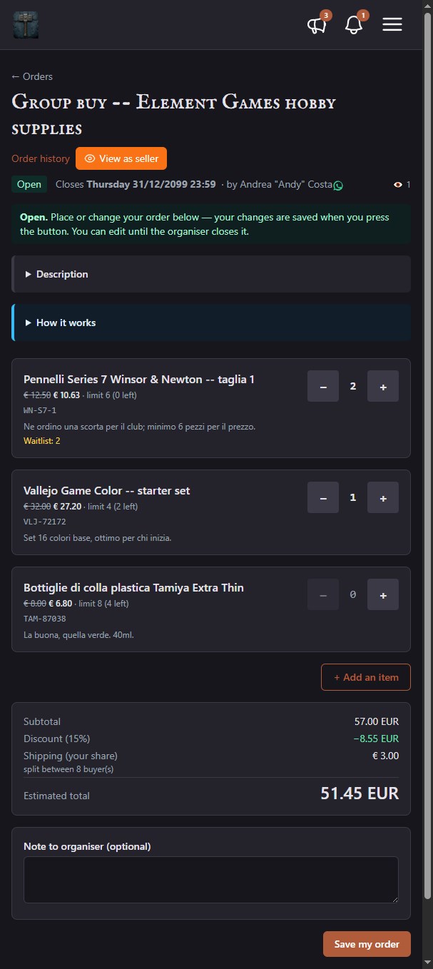 Group buy